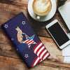 American Bobtail Cat Print Women's Leather Wallet