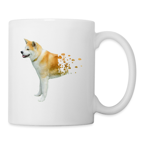 Akita Dog Art Print Coffee/Tea Mug - white