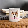 Akita Dog Face Print Coffee/Tea Mug - white