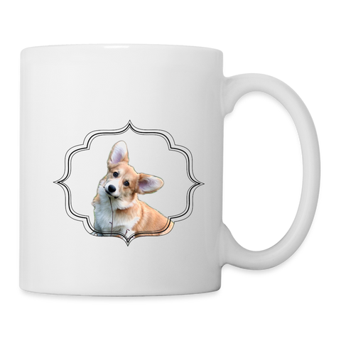 Cardigan Welsh Corgi Print Coffee/Tea Mug - white