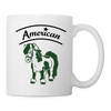 American Horse Print Coffee/Tea Mug - white