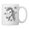 Horse Face Print Coffee/Tea Mug - white