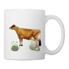 Jersey Cattle (Cow) Print Coffee/Tea Mug - white
