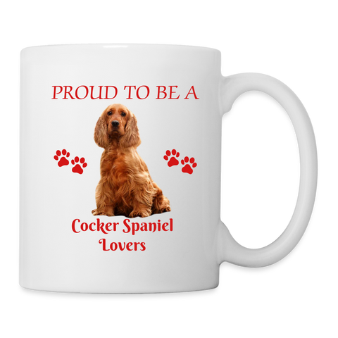 Cocker Spaniel Lovers Print Coffee/Tea Mug - white