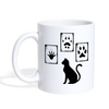 Paws Frame with Cat Print Coffee/Tea Mug - white