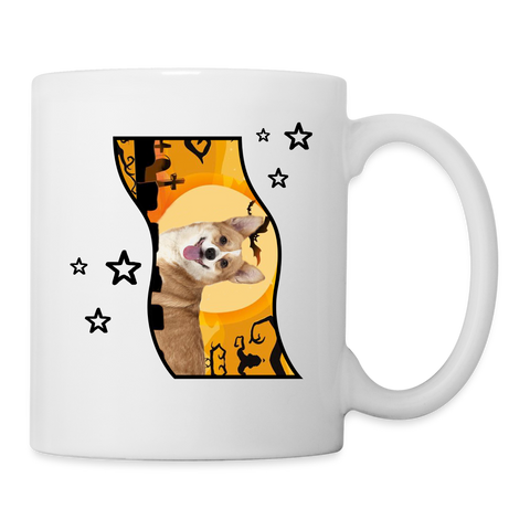 Pembroke Welsh Corgi Dog Print Coffee/Tea Mug - white