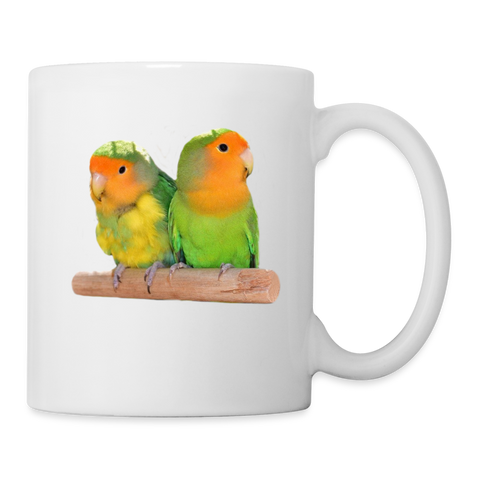Rosy-faced lovebird Print Coffee/Tea Mug - white