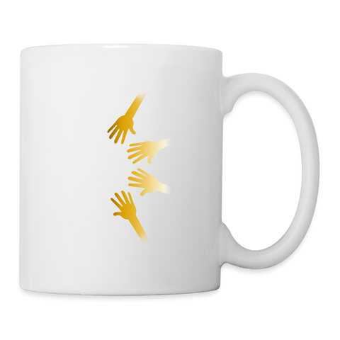 Catching water Drop Art Print Coffee/Tea Mug - white