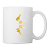 Catching water Drop Art Print Coffee/Tea Mug - white