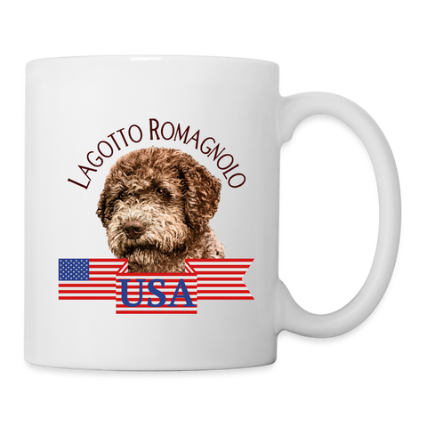 Lagotto Romagnolo Print Coffee/Tea Mug - white