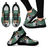 Icelandic Sheepdog Print (White/Black) Running Shoes For WomenExpress Shipping