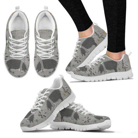 British Saddleback Pig Print Christmas Running Shoes For Women