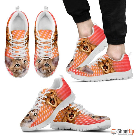 Toyger Cat Print (White/Black) Running Shoes For Men
