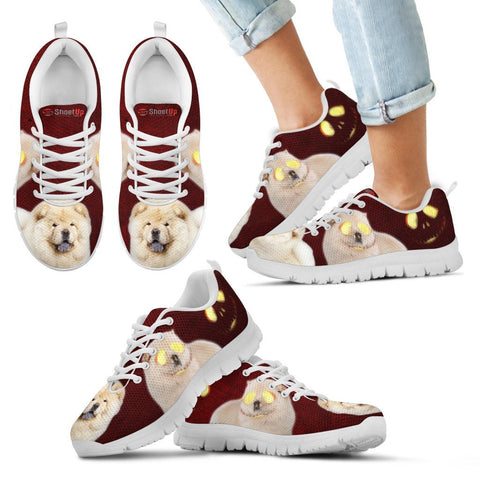 Happy Halloween Chow Chow Dog Print Running Shoes For Kids