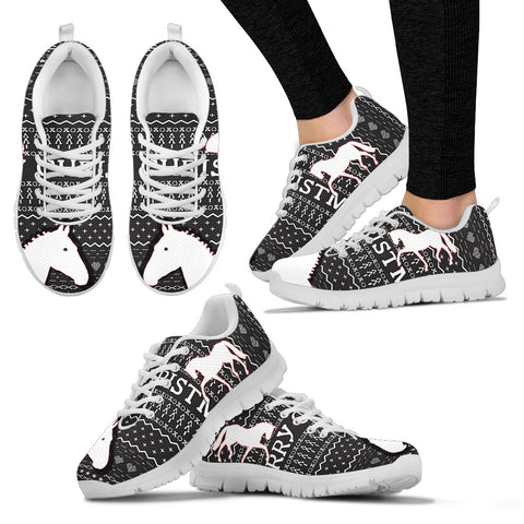 Belgian Warmblood Horse Christmas Running Shoes For Women