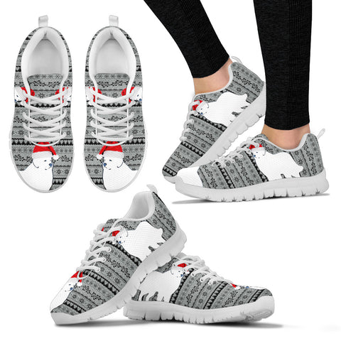 Great Pyrenees Dog Print Christmas Running Shoes For Women