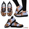 Abyssinian Cat Print (White/Black) Running Shoes For Women