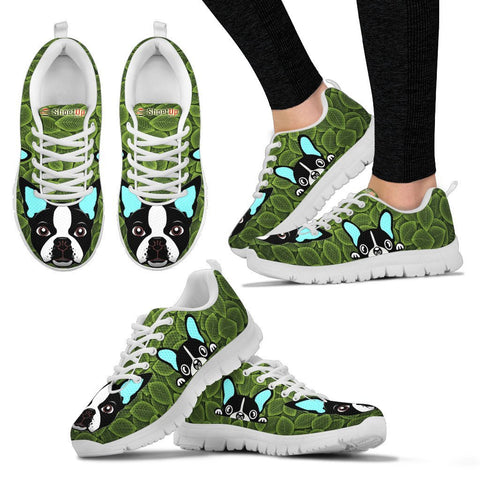 Boston Terrier On GreenWomen's Running Shoes