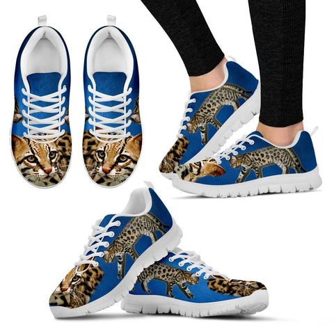 Cheetoh Cat Print (White/Black) Running Shoes For Women