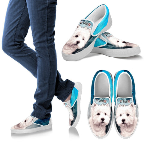 West Highland White Terrier (Westie) Print Slip Ons For Women