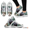 Scottish Fold Cat Print (White/Black) Running Shoes For Women