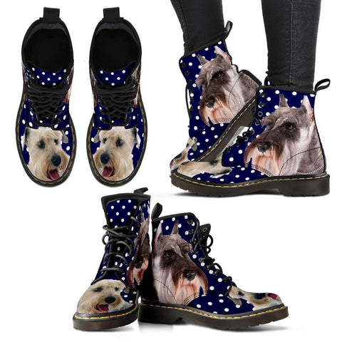 Miniature Schnauzer Print Boots for WomenExpress Shipping