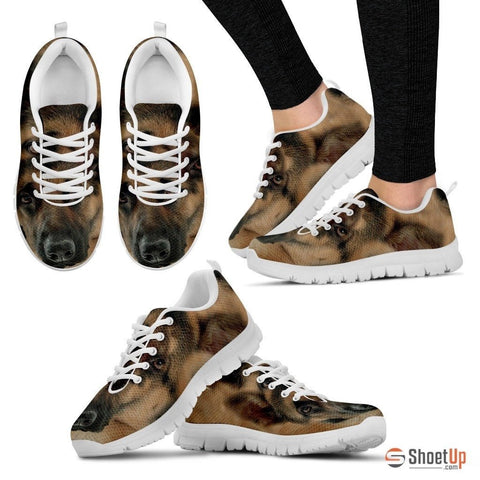 Amazing German Shepherd Print (Black/White) Running Shoes For Women