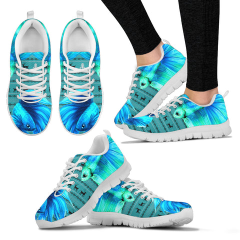 Betta Fish(Siamese Fighting Fish) Print Christmas Running Shoes For Women