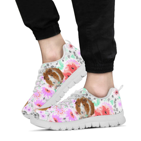 Cute Abyssinian Guinea Pig Print Sneakers