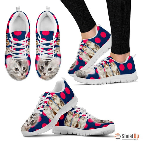 Beautiful American Curl Cat Print Sneakers For Women