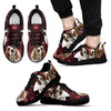 Paws Print Basset Hound (Black/White) Running Shoes For MenLimited EditionExpress Delivery