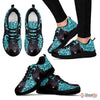 German Spitz Dog Print (Black/White) Running Shoes For Women
