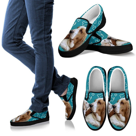 Lemon Basset HoundDog Slip Ons Shoes For Women