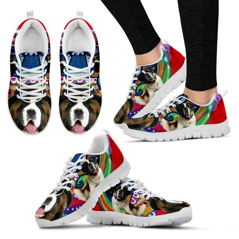Saint Bernard Dog Print Running Shoe For Women