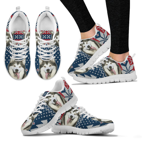 Alaskan Malamute Christmas Running Shoes For Women