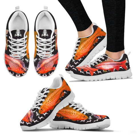 Cherry Barb Fish Print Christmas Running Shoes For Women