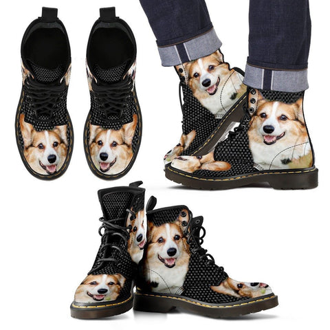 Pembroke Welsh Corgi Print Boots For MenExpress Shipping