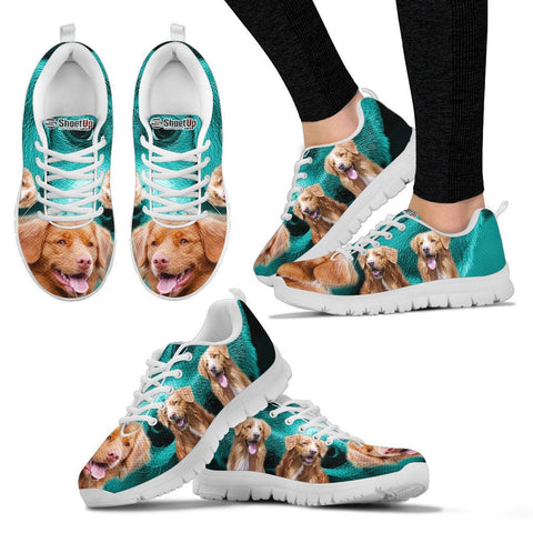 Nova Scotia Duck Tolling Retriever On Deep Skyblue Print Running Shoes For Women