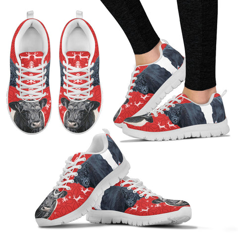 Belted Galloway Cattle Cow Christmas Running Shoes For Women