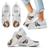 Basset Hound Black Dots Print Running Shoes For Kids