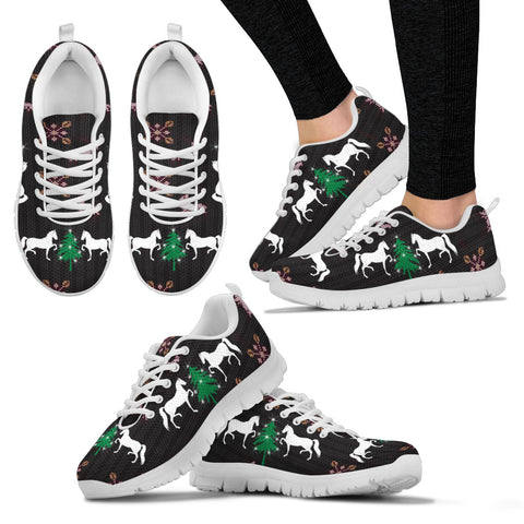 Hackney Horse Print Christmas Running Shoes For Women
