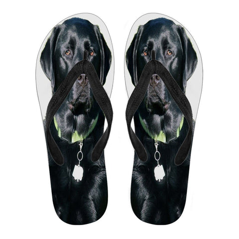 Black Labrador Flip Flops For Women