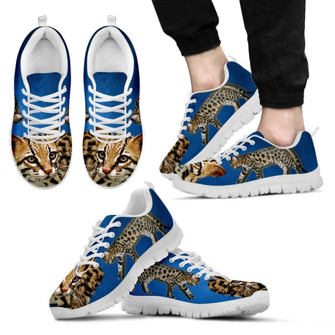 Cheetoh Cat Print (White/Black) Running Shoes For Men