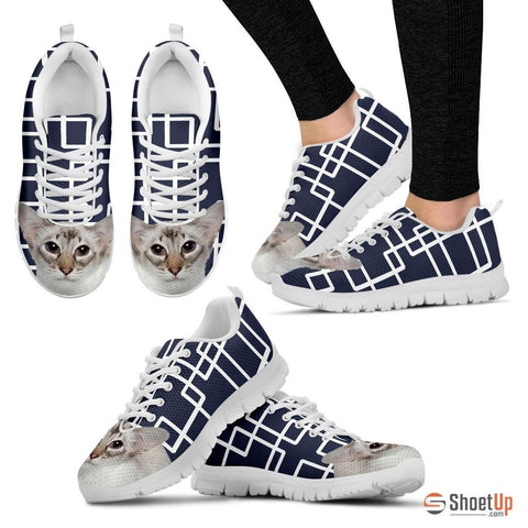 Balinese Cat Print Running Shoes For Women
