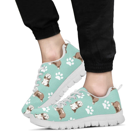 Bearded Collie Patterns Print Sneakers