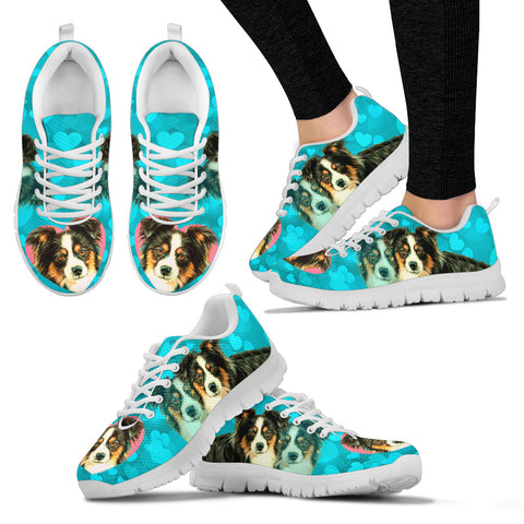 Valentine's Day SpecialAustralian Shepherd Dog Print Running Shoes For Women