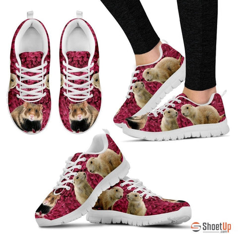 European Hamster Print (Black/White) Running Shoes For Women