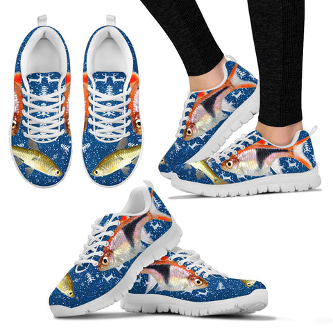Seluang Fish (Rasbora) Print Christmas Running Shoes For Women