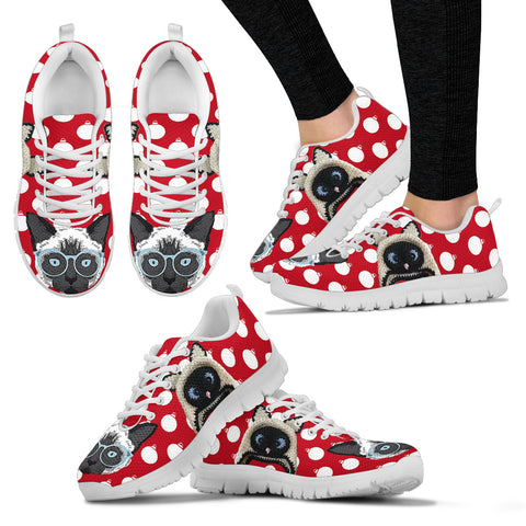 Balinese Cat Christmas Running Shoes For Women