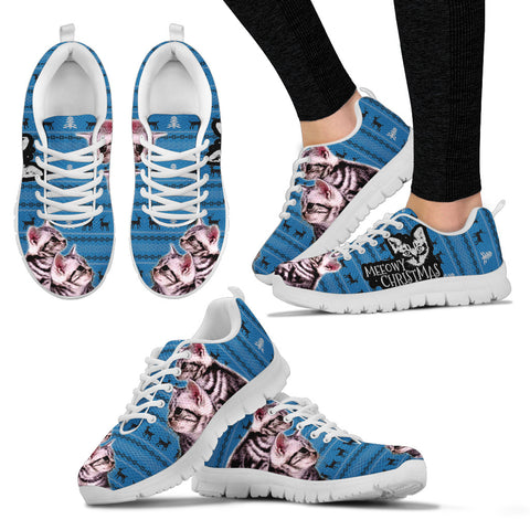 American Shorthair Cat Christmas Running Shoes For Women